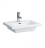 Laufen H8154340001041 Living Square 19 5/8" Wall Mount Rectangular Bathroom Sink in White with One Faucet Hole