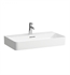 Laufen H8102857571041 Val 29 1/2" Wall Mount Rectangular Bathroom Sink in Matte White with One Faucet Hole