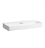 Laufen H8102877571091 Val 37 3/8" Wall Mount Rectangular Bathroom Sink in Matte White without Faucet Hole