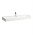 Laufen H8102897571041 Val 47 1/4" Wall Mount Rectangular Bathroom Sink in Matte White with One Faucet Hole