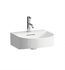 Laufen H8153410001041 Sonar 16 1/8" Wall Mount Bathroom Sink in White with One Faucet Hole