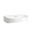 Laufen H8103420001091 Sonar 23 5/8" Wall Mount Rectangular Bathroom Sink in White without Faucet Hole