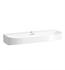 Laufen H8103470001041 Sonar 39 3/8" Wall Mount Rectangular Bathroom Sink in White with One Faucet Hole