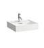 Laufen H8103320001041 Kartell 19 3/4" Wall Mount Rectangular Bathroom Sink in White with One Faucet Hole