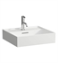 Laufen H8103327571041 Kartell 19 3/4" Wall Mount Rectangular Bathroom Sink in Matte White with One Faucet Hole