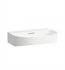 Laufen H8103427571091 Sonar 23 5/8" Wall Mount Rectangular Bathroom Sink in Matte White without Faucet Hole