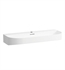 Laufen H8103477571041 Sonar 39 3/8" Wall Mount Rectangular Bathroom Sink in Matte White with One Faucet Hole