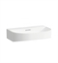 Laufen H8163427571091 Sonar 23 5/8" Wall Mount Rectangular Bathroom Sink in Matte White without Faucet Hole