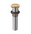 Moen 140780BG Spring Loaded Push Button Bathroom Drain Assembly in Brushed Gold