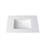 Fairmont Designs TC-3722W1 37" Single Hole Ceramic Top with Integral Bowl in White