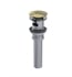 Rubinet 9DPU13GD Push-Up Drain with Overflow in Gold