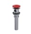 Rubinet 9DPU13RD Push-Up Drain with Overflow in Red