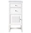 James Martin E645-B15L-GW-3CAR Athens 15" Left Hinge Base Cabinet with Carrara Marble Top in Glossy White