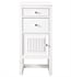 James Martin Athens 15" Left Hinge Base Cabinet in Glossy White with White Zeus Quartz Top