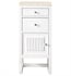 James Martin E645-B15L-GW-3EMR Athens 15" Left Hinge Base Cabinet with Eternal Marfil Top in Glossy White