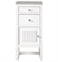 James Martin E645-B15L-GW-3ESR Athens 15" Left Hinge Base Cabinet with Eternal Serena Top in Glossy White