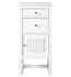James Martin E645-B15R-GW-3AF Athens 15" Right Hinge Base Cabinet with Arctic Fall Solid Surface Top in Glossy White