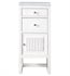 James Martin E645-B15R-GW-3CAR Athens 15" Right Hinge Base Cabinet with Carrara Marble Top in Glossy White