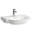 Laufen H813853000104U The New Classic 23 5/8" Wall Mount Round Bathroom Sink in White, One Tap Hole
