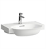 Laufen H813853000109U The New Classic 23 5/8" Wall Mount Round Bathroom Sink in White, Without Tap Hole