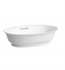 Laufen H8128530001091 The New Classic 21 5/8" Vessel Oval Bathroom Sink in White, Without Tap Hole
