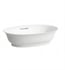 Laufen H8128537571091 The New Classic 21 5/8" Vessel Oval Bathroom Sink in White Matte, Without Tap Hole