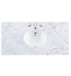 James Martin 48" Single Bathroom Vanity Top in Carrara White with Rectangular Sink
