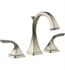 Brizo Virage Two Handle Widespread Lavatory Faucet with Metal Drain and Pop-up Type Fitting in Brushed Nickel