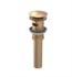 Rubinet 9DPU1SG Exposed Push-Up Drain with Overflow in Satin Gold