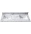 Avanity SUT61CW-RS 61" Marble Top in Carrara White with Rectangular Sink