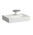 Laufen H810335757111U Kartell 23 5/8" Wall Mount Rectangular Shelf Left Bathroom Sink in White Matte