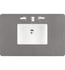 James Martin 050-S30-GEX-SNK 30" Single Bathroom Vanity Top with Rectangular Sink in Grey Expo Quartz
