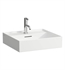 Laufen H810332000104U Kartell 19 3/4" Wall Mount Rectangular Bathroom Sink in White with One Faucet Hole