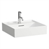 Laufen H810332000109U Kartell 19 3/4" Wall Mount Rectangular Bathroom Sink in White without Faucet Hole