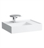 Laufen H810334000111U Kartell 23 5/8" Wall Mount Rectangular Shelf Right Bathroom Sink in White with One Hole Tap