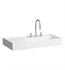 Laufen H810339000185U Kartell 35 1/2" Wall Mount Rectangular Bathroom Sink in White with Three Faucet Holes