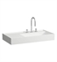 Laufen H810339757111U Kartell 35 1/2" Wall Mount Rectangular Bathroom Sink in White Matte with One Faucet Hole