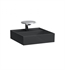 Laufen H815330020111U Kartell 17 3/4" Wall Mount Square Bathroom Sink without Overflow in Black Glossy, One Tap Hole