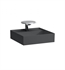 Laufen H815330758111U Kartell 17 3/4" Wall Mount Square Bathroom Sink without Overflow in Graphite Matt, One Tap Hole