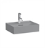Laufen H815330759111U Kartell 17 3/4" Wall Mount Square Bathroom Sink without Overflow in Matt Grey, One Tap Hole