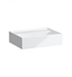 Laufen H815330000112U Kartell 17 3/4" Wall Mount Square Bathroom Sink without Tap Hole and Overflow in White