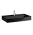 Laufen H810336020136U Kartell 31 1/2" Wall Mount Rectangular Bathroom Sink in Black Glossy
