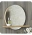 Native Trails Solace 22" Wall Mount Frameless Bathroom Mirror with Shelf in Sunrise Oak