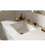 Robern TF25UCO92-1 25" x 22" Engineered Stone Vanity Top with Single Hole Center Undercounter Sink in Quartz White