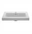 Ryvyr RES61MWT 24'' White Resin Vanity Top with Integrated Rectangular Sink and Single Faucet Hole in White