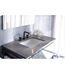 Robern 37" Gray Stone Top with White Center Sink - Single Hole