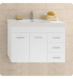 Ronbow 011236-W01 Bella 36" Wall Mount Single Bathroom Vanity Base in White