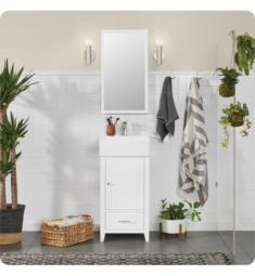 Ronbow 032618-3-W01 Elise 17 3/8" Freestanding Single Bathroom Vanity Base in White