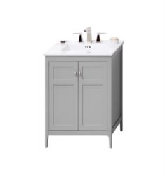 Ronbow 051724-3-F20 Briella 24" Freestanding Single Bathroom Vanity Base Cabinet in Empire Gray