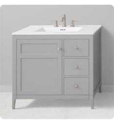 Ronbow 051736-3-F20 Briella 36" Freestanding Single Bathroom Vanity Base Cabinet with Tapered Leg in Empire Gray